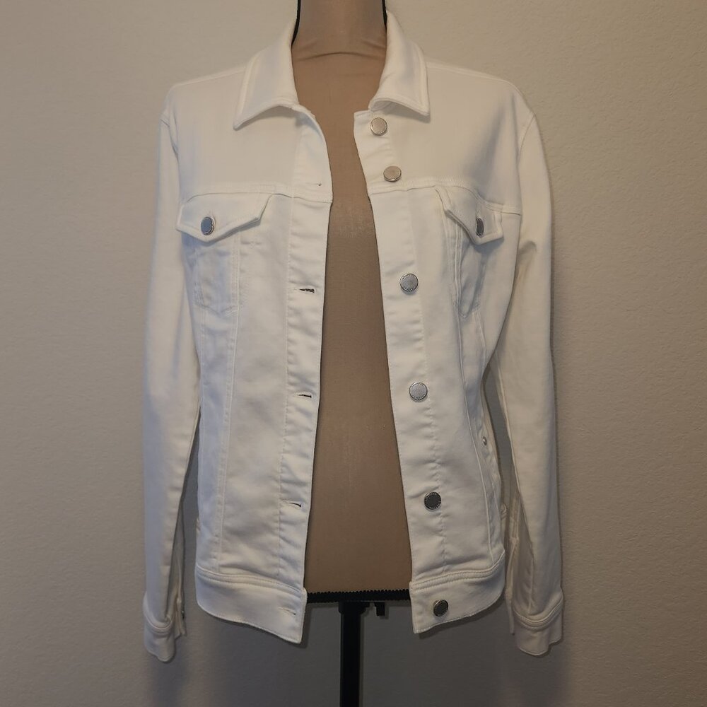 Liverpool Kolten Women's White Denim Jacket – Size Large - Picture 2 of 14